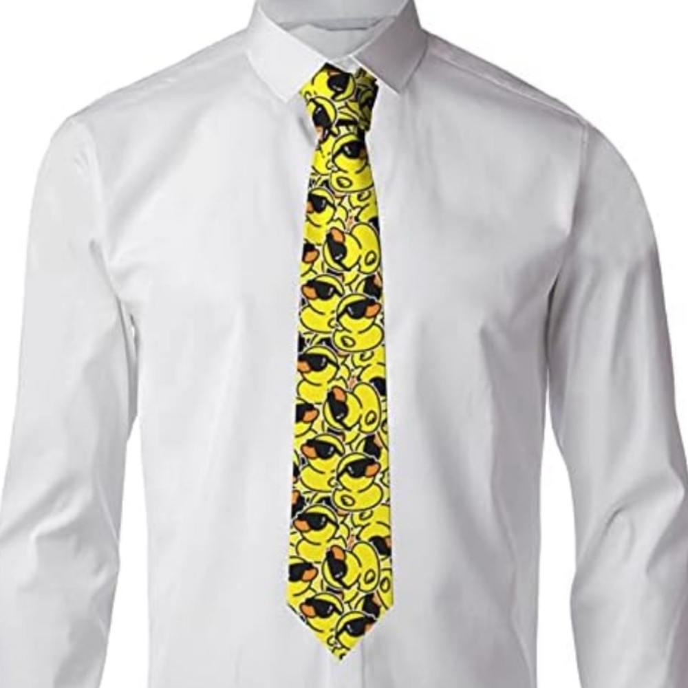 Cool Lucky Duck humorous men's tie